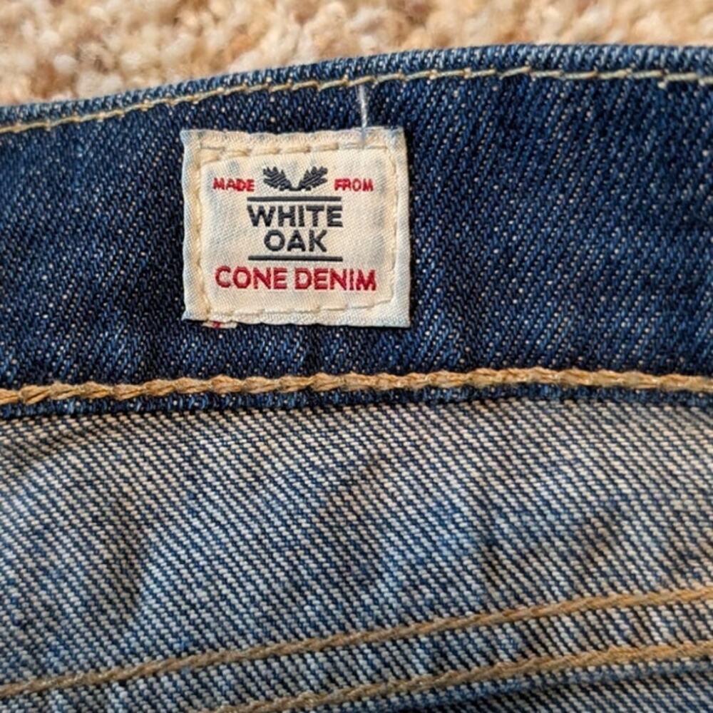 Levi's Men 511 Slim Fit White Oak Cone Denim Jeans Dark Wash Blue 33x34 Raw Hem - Picture 8 of 11